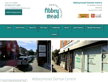 Tablet Screenshot of abbeymeaddental.co.uk